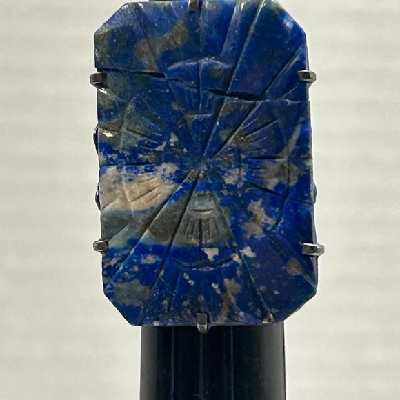 Unbranded | Jewelry | Antique Sterling Lapus Lazuli Carved Art Nouveau ...